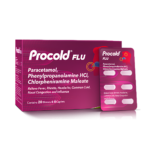Procold FLU paracetamol phenylpropanolamine chlorpheniramine cold and flu caplets 120 pack fever headache nasal congestion influenza Nigeria