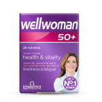 Wellwoman 50+ multivitamin supplement pack with 26 nutrients for women over 50 by Vitabiotics